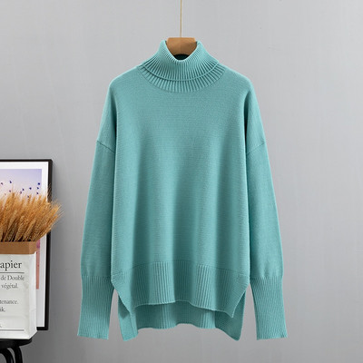 GIGOGOU Lielizmēra rudens sieviešu džemperis Modes brīvs trikotāžas gadījuma džemperis Biezs silts sieviešu ziemas džemperis