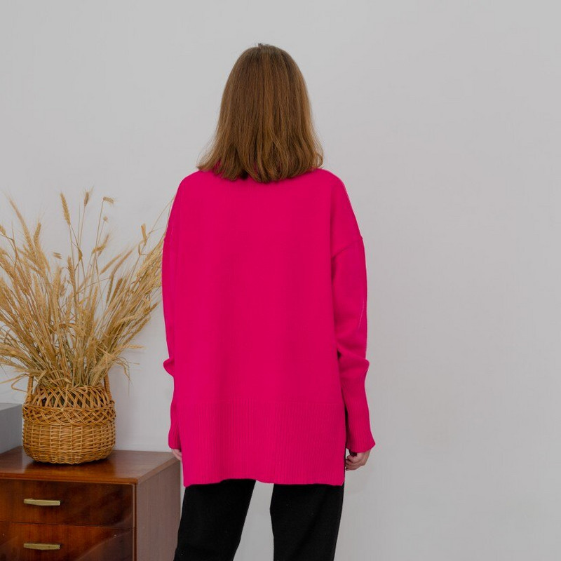 GIGOGOU Lielizmēra rudens sieviešu džemperis Modes brīvs trikotāžas gadījuma džemperis Biezs silts sieviešu ziemas džemperis