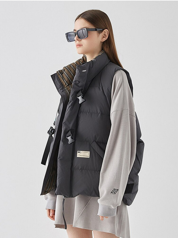 Ziemas veste Sieviešu dūnu kokvilnas vestes Sieviešu ziemas silta jaka bez piedurknēm Sieviešu modes mētelis ar rāvējslēdzēju viduklis Chaleco Mujer