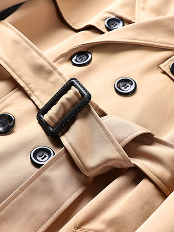 Mauroicardi pavasara rudens īpaši gari melni haki mēteļi vīriešu divrindu liela izmēra virsjaka Eiropas modes 4xl 5xl