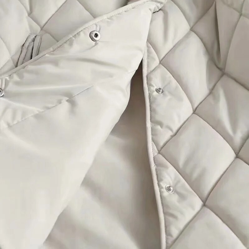 XNWMNZ 2021. ziemas lielizmēra modes retro rūtains parks ar kapuci sievietēm, ikdienas kabatas, kokvilnas jakas, mētelis, brīvi gari sieviešu apģērbi