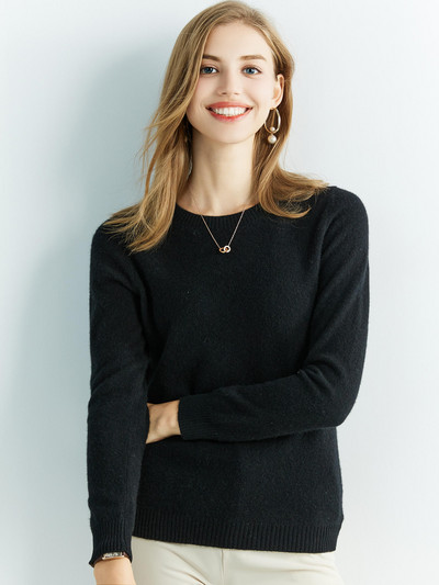 Trikotāžas džemperi Kašmira džemperis Sieviešu 100% Merino vilnas O-veida kakla Vintage Puloveri 2022 Ziemas Rudens Džemperi Apģērbs Top Sieviešu