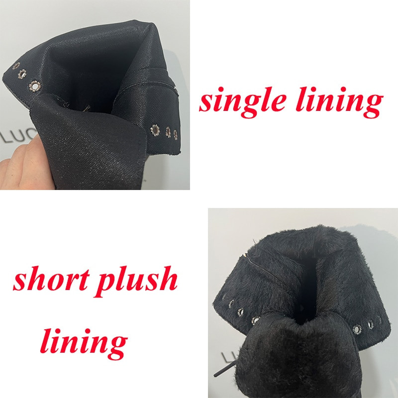 Lucyever Smeđe čizme s platformom Ženske jesenske zimske motociklističke čizme s debelim dnom Ženske deblje tople cipele na vezanje Ženske