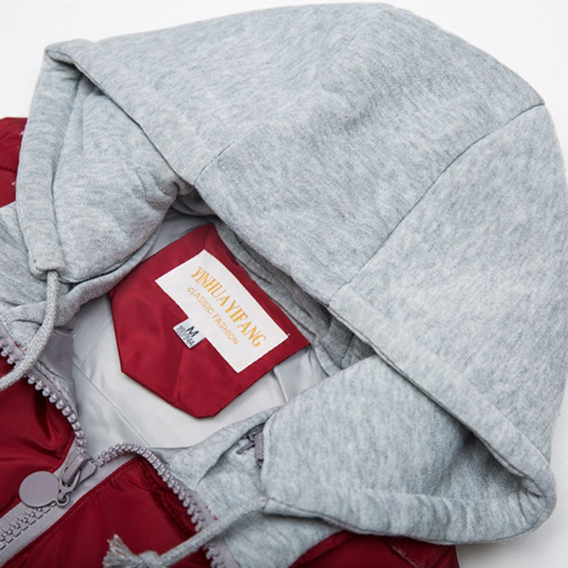 2022. gada jauna rudens ziemas sieviešu veste jaka Liela izmēra brīva, plāna veste sieviešu augšdaļa ar kapuci, bieza, silta dūnu kokvilnas veste F115