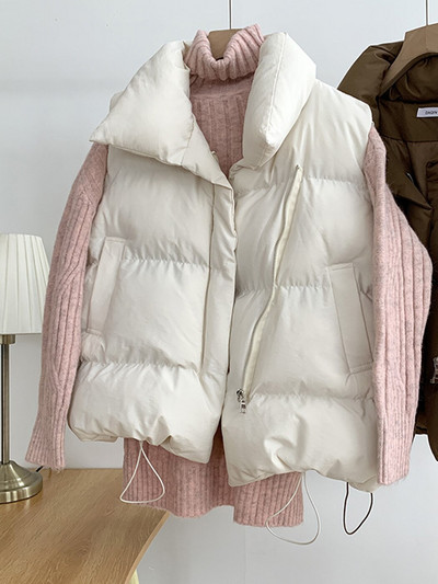 Široki topli kaputi Parke Ženske jesenske zimske ležerne jednobojne pamučne odjeće na vezanje oko struka Ženska jakna