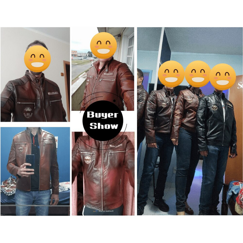 Ādas jaka vīriešu ziemas flīsa motocikla PU ādas jaka vīriešu statīvs apkakle gadījuma vējjaka Ropa De Hombre plāns mētelis