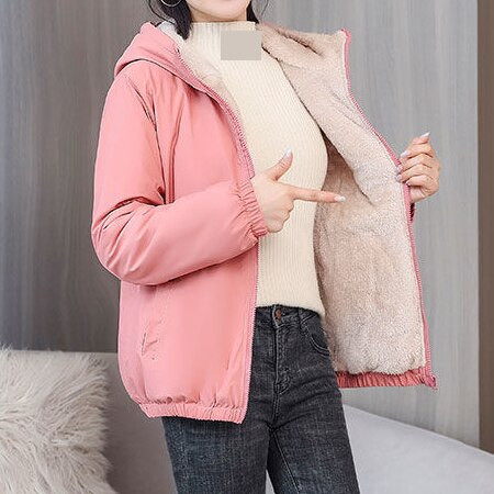 Īss, biezs polsterēts mētelis ar kapuci pēc pasūtījuma izgatavota kokvilnas jaka pēc pasūtījuma izgatavots kokvilnas darba apģērbs, lai saglabātu siltumu ziemas mētelis polsterēta jaka