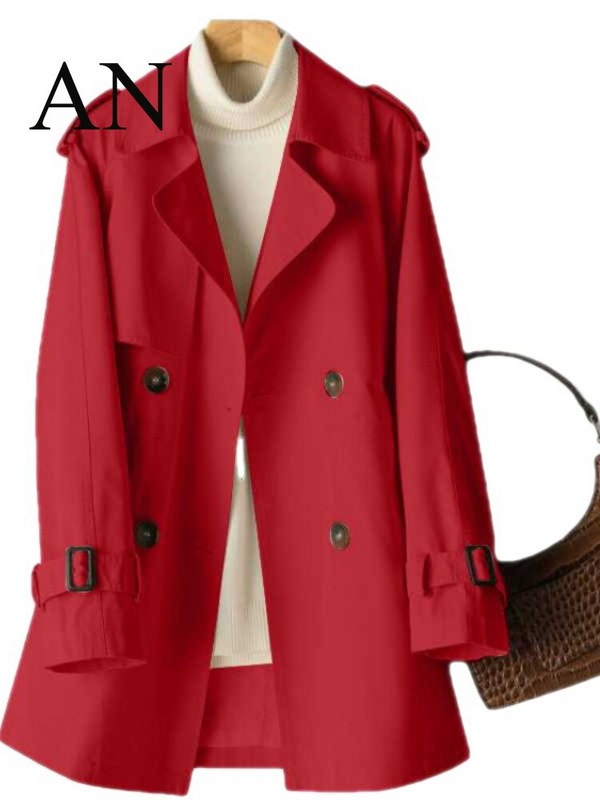 Sieviešu vidēja garuma vējjaka, universāls 2022. gada pavasara un rudens jauns korejiešu vidukļa jakas trenšmētelis sievietēm