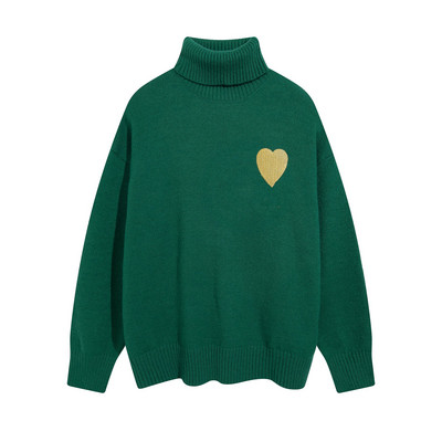 Versija A franču modes zīmols Big Love Džemperis ar augstu apkakli Persiku sirds vīriešiem Sieviešu brīvs, silts apģērbs pāriem Y2k Trf 2022