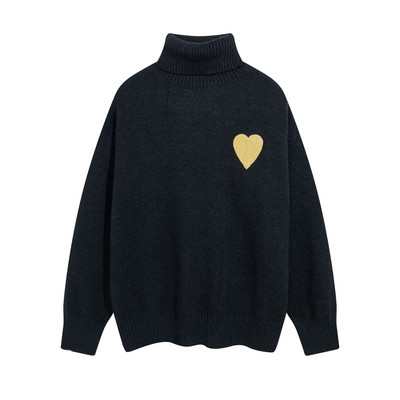 Versija A franču modes zīmols Big Love Džemperis ar augstu apkakli Persiku sirds vīriešiem Sieviešu brīvs, silts apģērbs pāriem Y2k Trf 2022