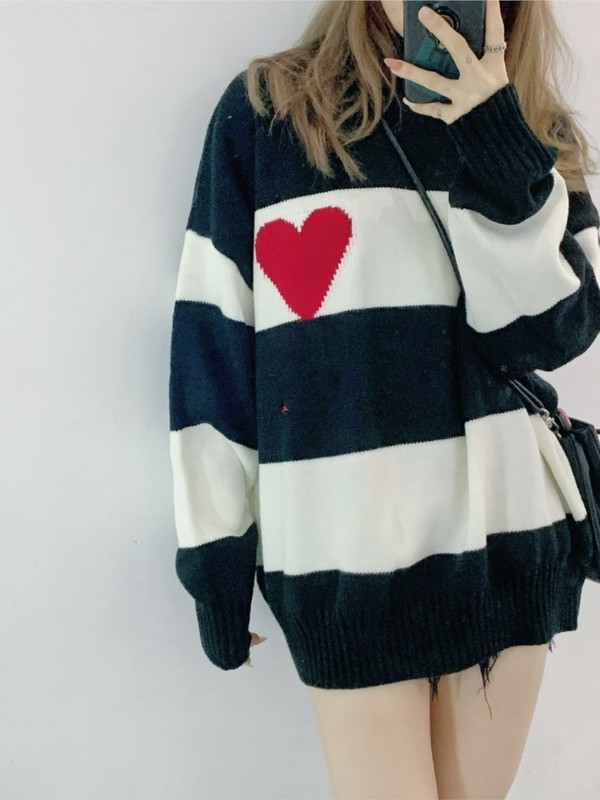 Versija A franču modes zīmols Big Love Džemperis ar augstu apkakli Persiku sirds vīriešiem Sieviešu brīvs, silts apģērbs pāriem Y2k Trf 2022