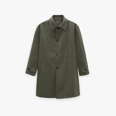 2022. gada pavasaris, rudens vīriešu modes tehniskie audumi vidēja garuma mētelis, vienkāršs haki krāsas atloks, ūdensnecaurlaidīgs virsdrēbes ar vienu rindu