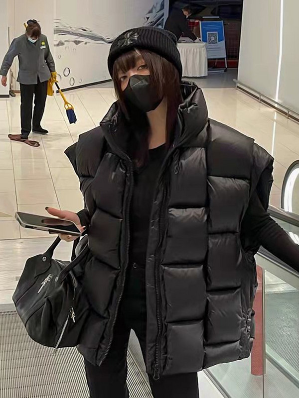 Lagabogy 2022. g. luksusa ziemas sieviešu trikotāžas silta veste bez piedurknēm sievietēm