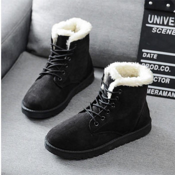 Γυναικείες μπότες Winter Snow Boots Γυναικείες μπότες Warm Lace Up Flat With Γυναικεία παπούτσια Tide Shoes F031 Hot Sale 36-42