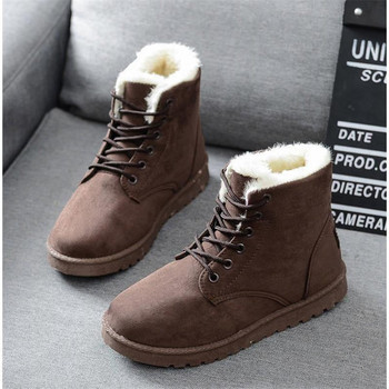 Γυναικείες μπότες Winter Snow Boots Γυναικείες μπότες Warm Lace Up Flat With Γυναικεία παπούτσια Tide Shoes F031 Hot Sale 36-42