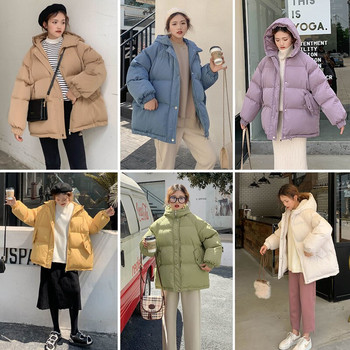 Χειμερινό μπουφάν Γυναικείο Oversized Παλτό Πάρκα Γυναικείο Ζεστό Χοντρό Βαμβακερό Παλτό Φαρδιά Χειμερινά Ρούχα με Κουκούλα και Φόδρα Γυναικείο Μπουφάν