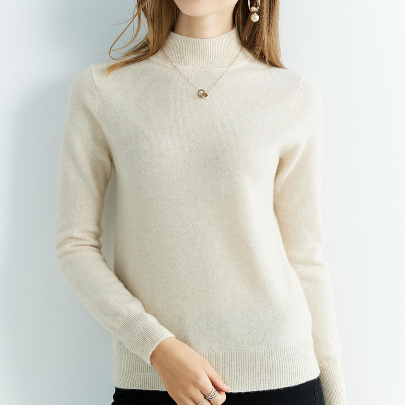 Γυναικεία Πλεκτά Πουλόβερ Κασμίρ Πουλόβερ 100% Merino Wool O-Neck Vintage Πουλόβερ 2022 Χειμώνας Φθινοπωρινά Ρούχα Γυναικεία