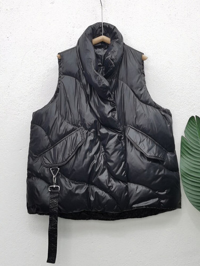 Lagabogy jauns rudens ziemas sieviešu īss balts pīles dūnu veste sieviešu brīvs silts mētelis vēja necaurlaidīgs rāvējslēdzējs veste brūna bez piedurknēm