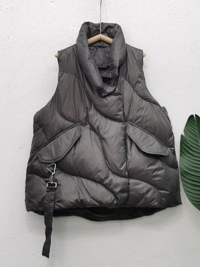 Lagabogy jauns rudens ziemas sieviešu īss balts pīles dūnu veste sieviešu brīvs silts mētelis vēja necaurlaidīgs rāvējslēdzējs veste brūna bez piedurknēm