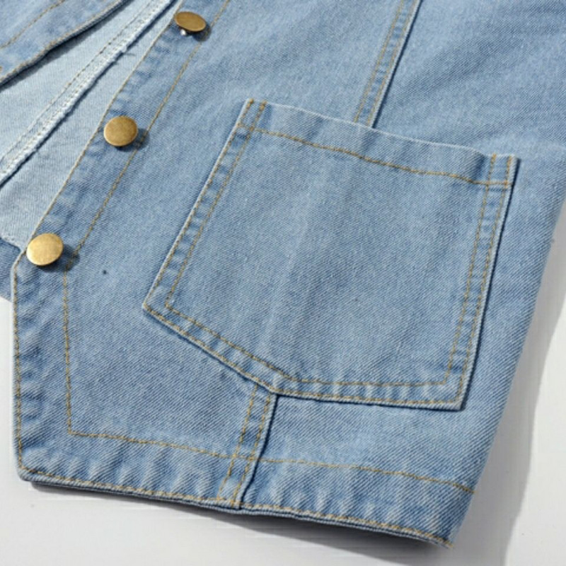 Mellények Női Tavasz Nyár All0match BF Style Ujjatlan Diák Tini Kabát Farmer Chic Basic Egyszerű Női Felsőruházat Új