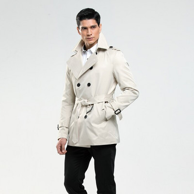 AIMENWANT Modes Divrindu Tranšeja Vīriešu Dizains Slim Fit Biznesa ikdienas Virsdrēbes Lielizmēra Pielāgots Mētelis Tranšeja Lēti