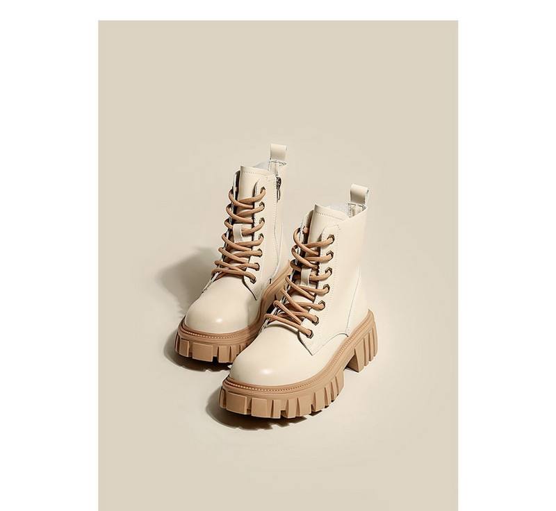 Sieviešu modes vidēja izmēra zābaki rudens ziemas plīša zābaki Britu stila īsi zābaki 2022. gada jauna zīmola dizaineru zābaki