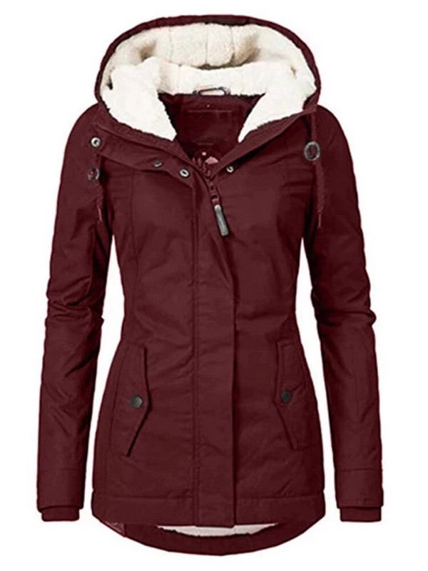 Ūdensizturīgs kokvilnas odere jaka ar kapuci silts ziemas mētelis ar garām piedurknēm Parkas liela izmēra S-4Xl polsterēts Harajuku sieviešu apģērbs