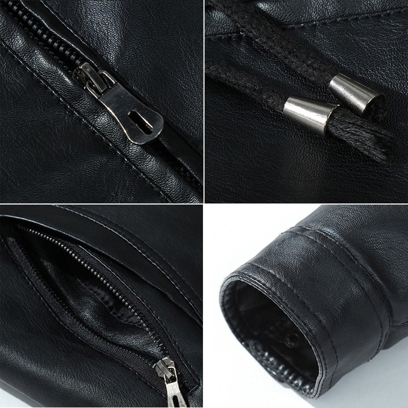 2019. gada modes vīriešu kažokādas ādas jaka ziemai, jauna, ikdienas silta, melna brūna lielizmēra atloks Vīriešu garais velosipēds, plāns zamšādas jakas mētelis