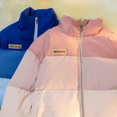 Ženske gradijent ružičaste puhaste jakne 2022. Zimska vrećasta udobna deblja topla ženska pamučno podstavljena pufer jakna.