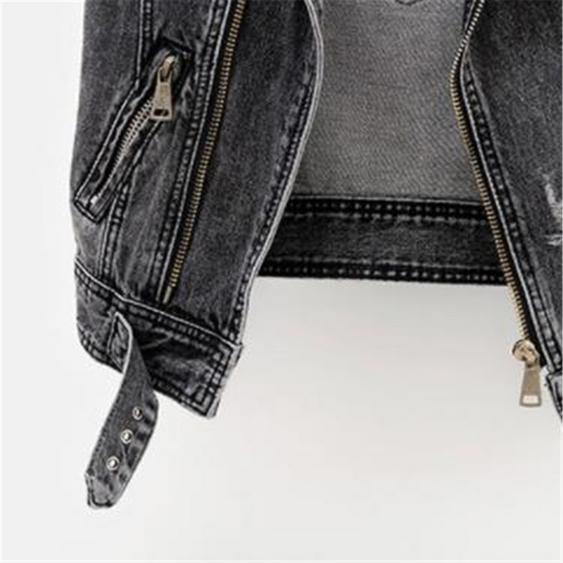 Džinsu sieviešu veste Sieviešu Pavasaris Rudens Bezpiedurkņu Savvaļas Topi Īsa Jaka Meitenēm Izplēstas 5xl Pelēka Džīna kovboja veste caurums