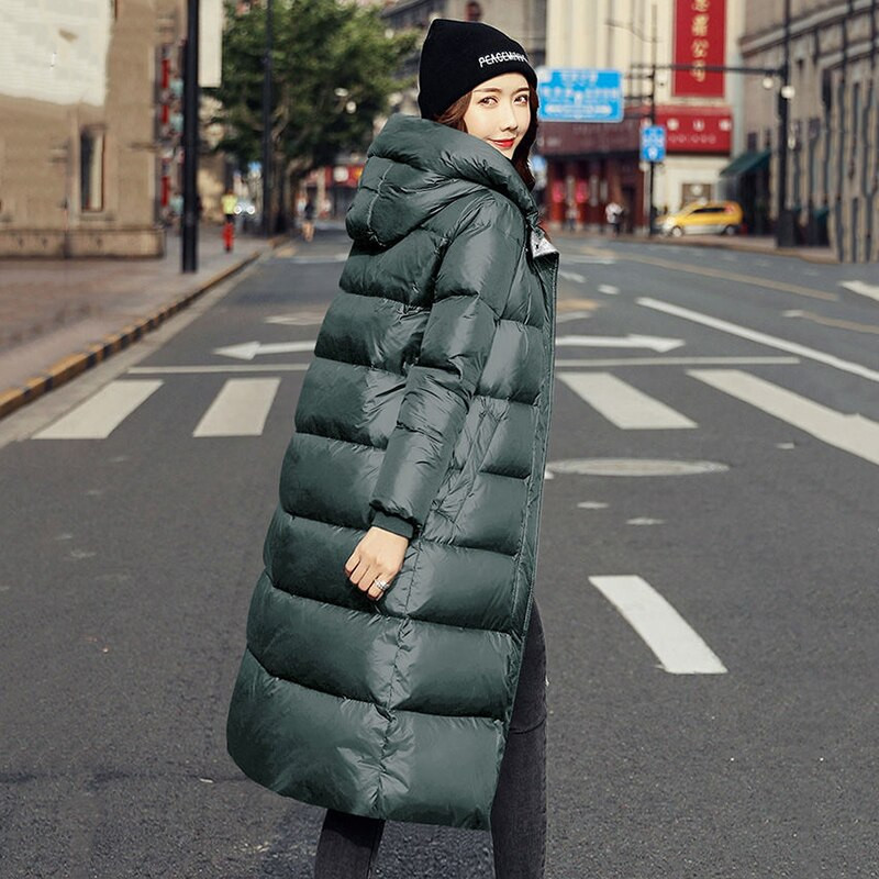 Jaunums Rudens Ziemas Biezs Silts Parka Sieviešu ikdienišķs Vienkrāsains Jakas Virsdrēbes Sievietēm