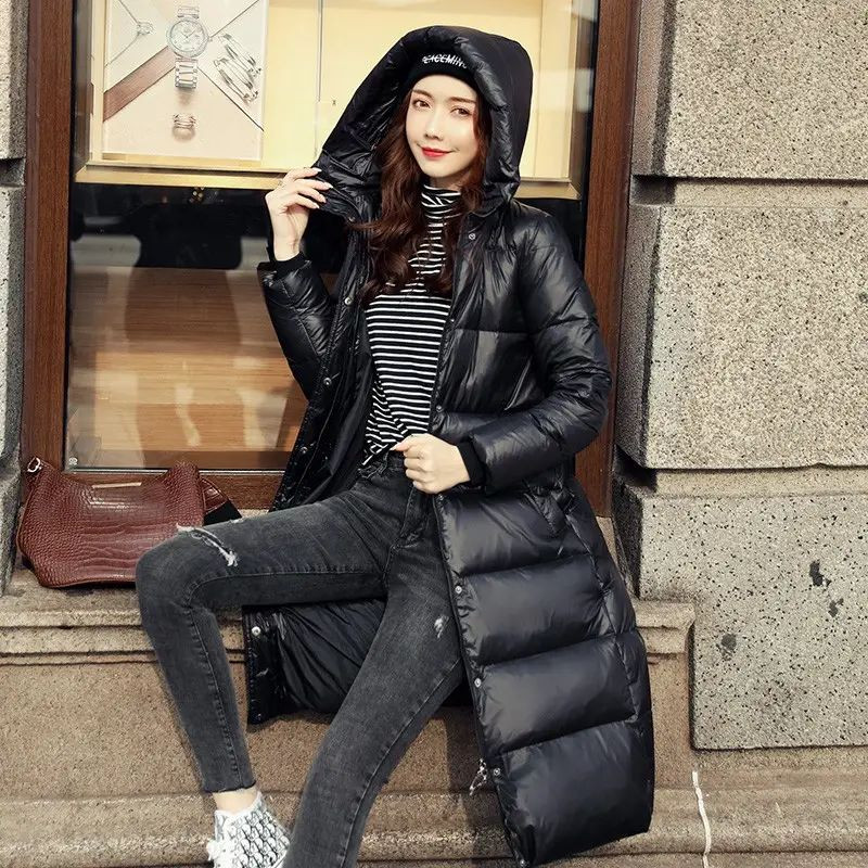 Jaunums Rudens Ziemas Biezs Silts Parka Sieviešu ikdienišķs Vienkrāsains Jakas Virsdrēbes Sievietēm