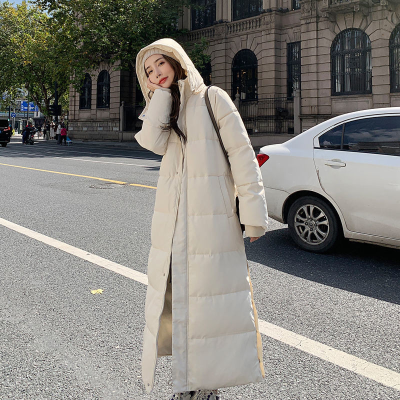 2022. gada jauni sieviešu ziemas mēteļi, gari biezi silti, bēši melni parki