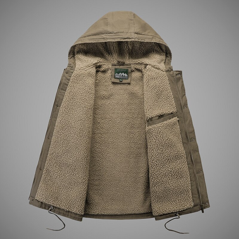 MANTORS 2022 Ziemas Vīriešu Parkas Jaka Flīsa Bieza Silta Jaka Vīriešu Ar kapuci āra vējjaka Ikdienas mētelis Virsdrēbes 5XL