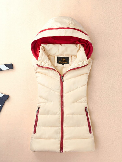 Γυναικείο χειμωνιάτικο βαμβακερό γιλέκο Casual με κουκούλα φθινόπωρο και χειμώνα ζεστό αμάνικο γιλέκο παλτό Γυναικείο γιλέκο παλτό Γυναικεία ρούχα 2022