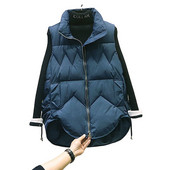 Novi jesenski i zimski ženski prsluk bez rukava 2022. Široki divlji ženski pamučni prsluk Jakna srednje dužine Debeli topli ženski prsluk