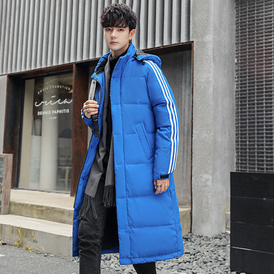 2022. gada ziemas jauni vīriešu dūnu jakas ar kapuci, gari, ērti un daudzpusīgi ikdienas mēteļi