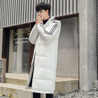 2022. gada ziemas jauni vīriešu dūnu jakas ar kapuci, gari, ērti un daudzpusīgi ikdienas mēteļi