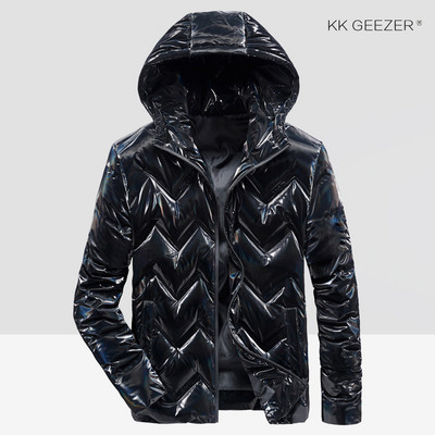 Ziemas jakas dūnu vīriešiem Jauns Biezs Silts Sarkans Vējjakas vienkrāsains Duck Biznesa Ūdensizturīgs Melns Augstākās kvalitātes mētelis Polsterēts