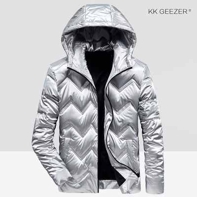 Ziemas jakas dūnu vīriešiem Jauns Biezs Silts Sarkans Vējjakas vienkrāsains Duck Biznesa Ūdensizturīgs Melns Augstākās kvalitātes mētelis Polsterēts