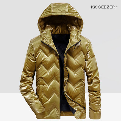 Ziemas jakas dūnu vīriešiem Jauns Biezs Silts Sarkans Vējjakas vienkrāsains Duck Biznesa Ūdensizturīgs Melns Augstākās kvalitātes mētelis Polsterēts