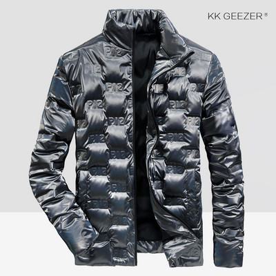 Ziemas jakas dūnu vīriešiem Jauns Biezs Silts Sarkans Vējjakas vienkrāsains Duck Biznesa Ūdensizturīgs Melns Augstākās kvalitātes mētelis Polsterēts