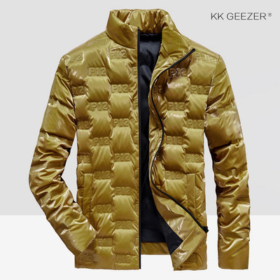 Ziemas jakas dūnu vīriešiem Jauns Biezs Silts Sarkans Vējjakas vienkrāsains Duck Biznesa Ūdensizturīgs Melns Augstākās kvalitātes mētelis Polsterēts