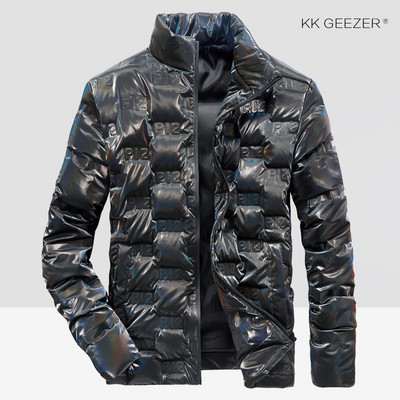 Ziemas jakas dūnu vīriešiem Jauns Biezs Silts Sarkans Vējjakas vienkrāsains Duck Biznesa Ūdensizturīgs Melns Augstākās kvalitātes mētelis Polsterēts