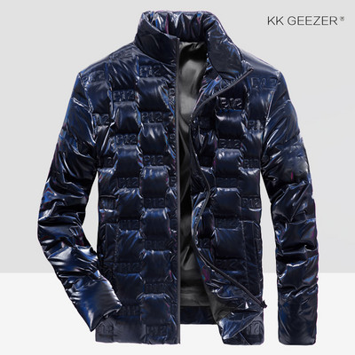 Ziemas jakas dūnu vīriešiem Jauns Biezs Silts Sarkans Vējjakas vienkrāsains Duck Biznesa Ūdensizturīgs Melns Augstākās kvalitātes mētelis Polsterēts