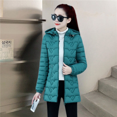 Πιο παχύ Parkas Γυναικείο χειμωνιάτικο μπουφάν με κουκούλα 2022 Κορεατικό φαρδύ βαμβακερό λεπτό παλτό Mother Plus Size Solid Warm Long Outerwear 6XL
