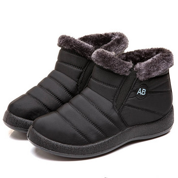 Γυναικείες μπότες Αδιάβροχα μποτάκια για χειμερινά παπούτσια Γυναικείες μπότες ζεστά για χιόνι Γυναικείες μπότες 2022 Luxury Winter Zipper Botas Mujer