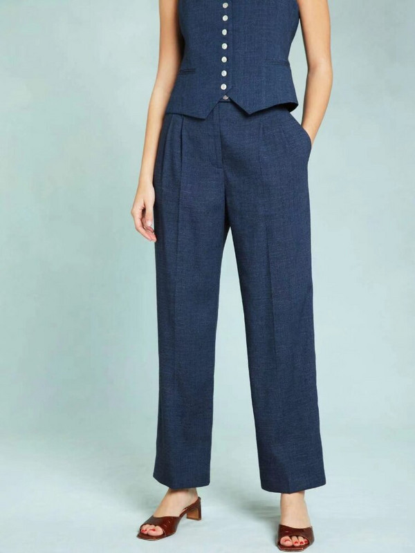 2022. gada pavasaris un rudens jauns 100% lina vienkrāsains vienrindas V veida kakla izgriezums bez piedurknēm sieviešu ikdienas īsas veste jakas bikses