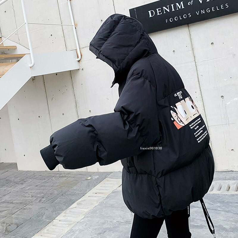 Pavasara sieviešu ziemas jaka Karikatūra Parka mētelis Sieviešu silta īsa jaka ar kapuci Ikdienas jaka Femme Harajuku MY302