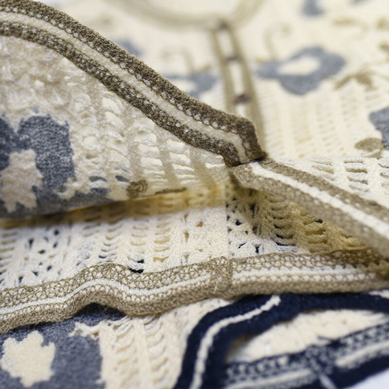 EUSHEY žakarda dobi izšuvumi, trikotāžas veste sievietēm 2022. gada jauna īsa, brīva džempera veste pavasara rudenim